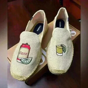 Soludos Mens Beer Shot Smoking Slippers Shoes Espadrille Loafer Slip On 8.5 NEW